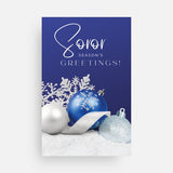 Zeta - Seasons Greetings Flat Card (Front and Back Only)