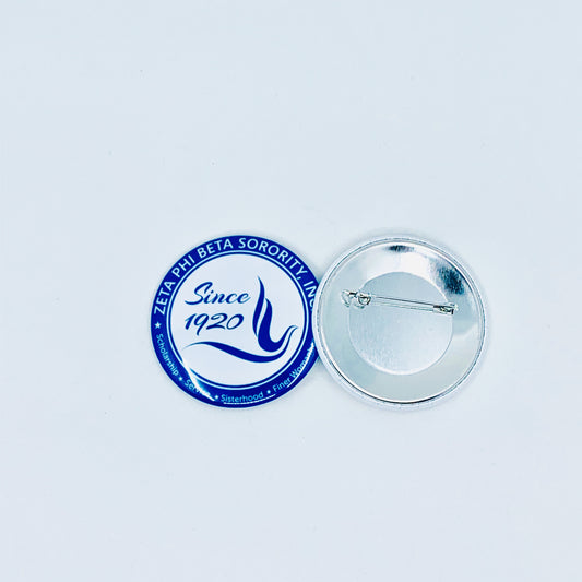 Zeta Phi Beta Sorority, Inc, Button Pin