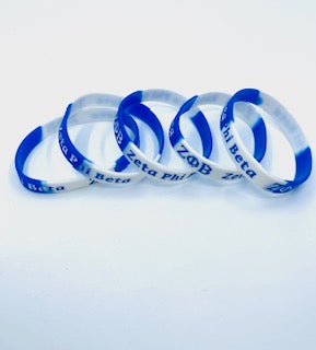 Zeta (Blue and White) Wrist Band