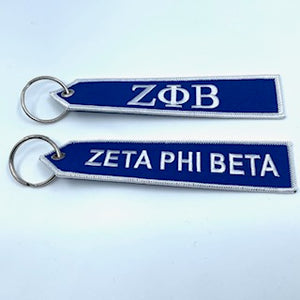 Zeta Phi Beta Key Chain Tag