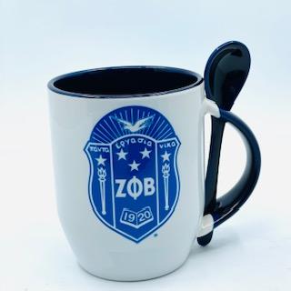 Zeta Phi Beta Tea/Coffee Cup w/spoon Set (12 Oz.)
