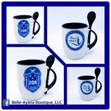 Zeta Phi Beta Tea/Coffee Cup w/spoon Set (12 Oz.)