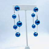 Blue Pearl Hoop Earrings (large pearls) (Jewelry)
